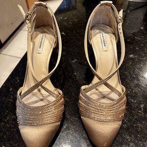 Satin and Rhinestone Fancy Dress Heels